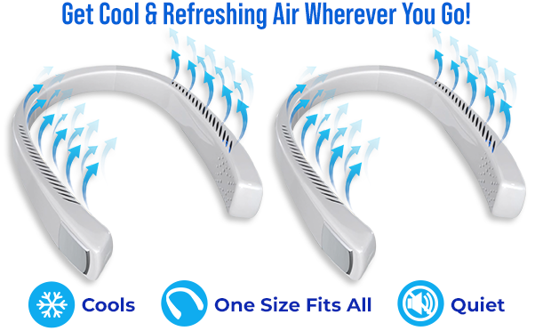 Portable Hands-Free Bladeless Neck Fan Personal Cooler